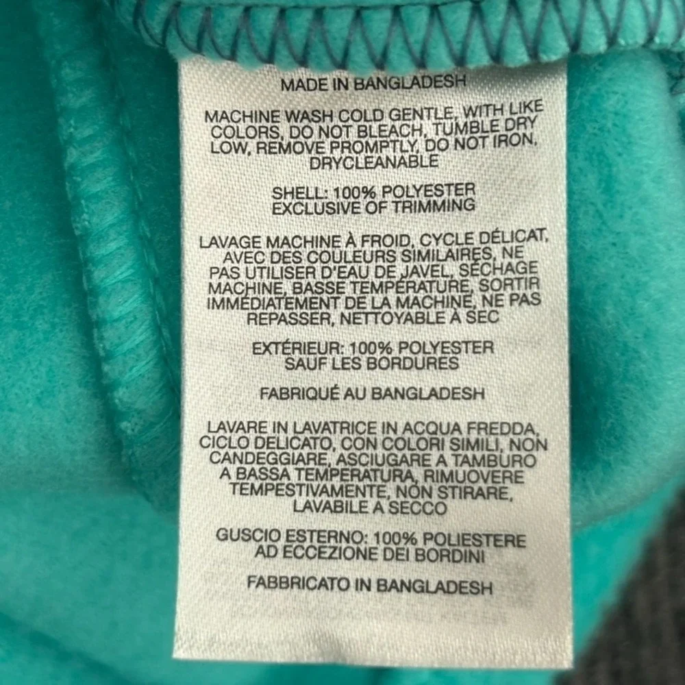 Columbia Unisex Fleece Jacket Mock Full Zip XXL Blue Aqua Outdoors Hiking